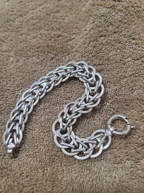 Women's 925 Silver Braided Chain Bracelet